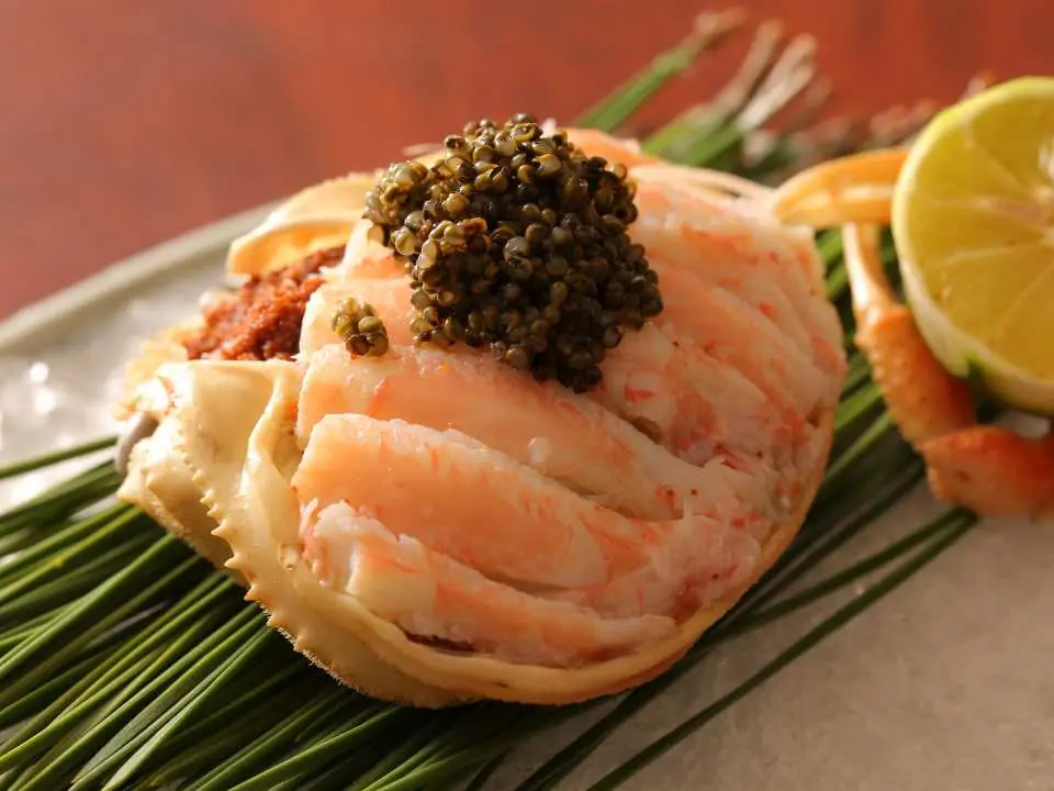 Premium course seafood dishes using seasonal and natural ingredients
