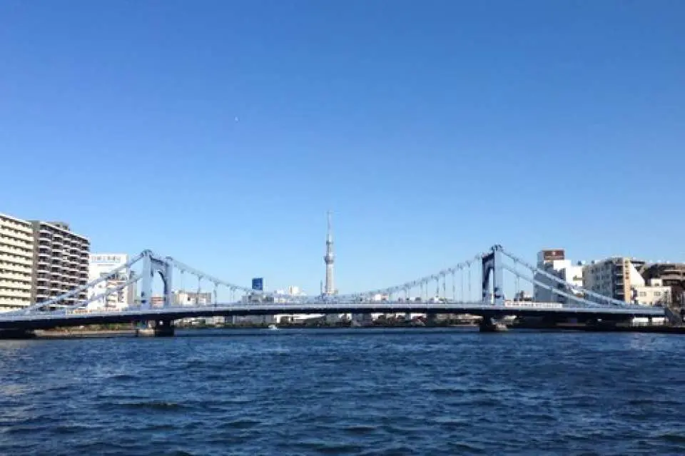 清須橋：隅田川三大名橋之一，有著美麗的吊橋式設計。