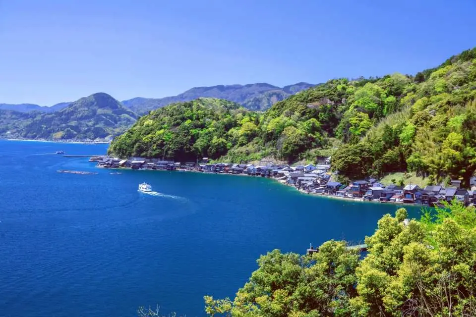 The shimmering waters of Ine Bay.