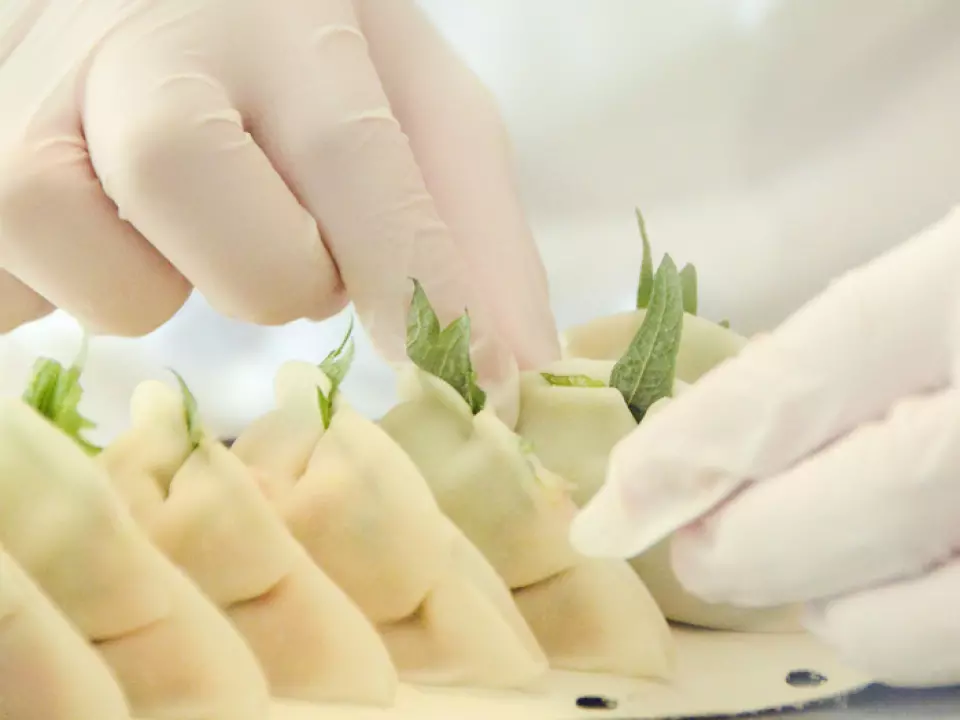 我們不僅使用精心挑選的食材，而且還致力於製作每天可以安全享用的餃子。我們不使用任何合成防腐劑，並致力於不使用任何添加劑，並在專用製造室中以嚴格衛生控制的方式生產我們的產品。我們提供由煎餃大師製作的最優質的煎餃。我們重視商店的清潔，並關注每一位顧客，以便他們會說“我很高興來了！”