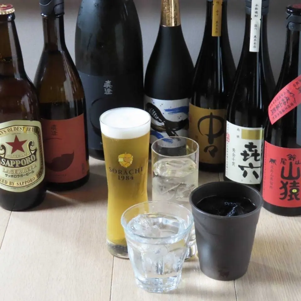We offer a wide variety of drinks, from alcoholic to soft drinks. We have Sapporo's "Sorachi 1984" draft beer. Take this opportunity to try this special beer made only with the legendary hop "Sorachi Ace"! We have carefully selected sake from all over the country. With the "Premium All-You-Can-Drink" plan, you can enjoy Sorachi 1984, sake, and shochu, so if you like alcohol, this is the place to be. It's also perfect for parties.