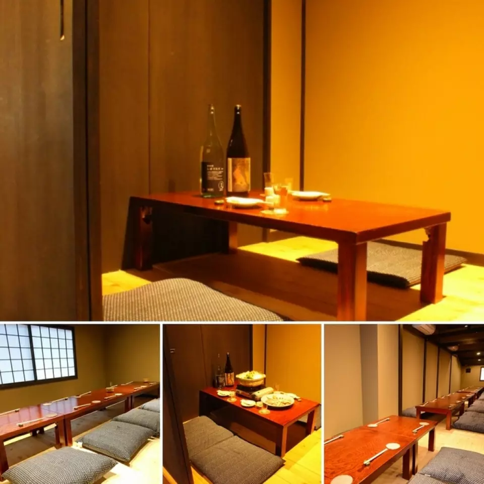 ★Small group private room★A private room with tatami mats that can be used by 2 to 4 people♪We have rooms where you can dine in a relaxed atmosphere for dates, business meetings, anniversaries, and other special occasions♪You can also order a la carte♪★Private banquet room★A private room with tatami mats that can be used by up to 36 people♪Perfect for company banquets, group drinking parties, and after-parties♪★Fully private room★A fully private room for 6 to 10 people♪Perfect for group dates and family dinners♪※Can also be used during lunchtime♪Lunch, banquets♪