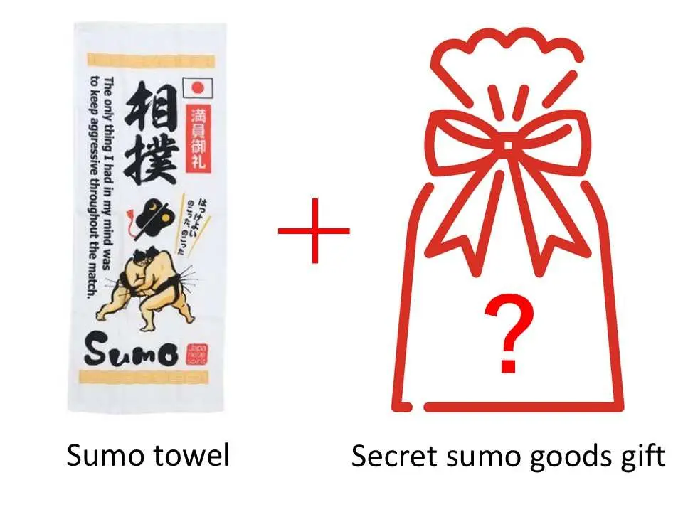有趣的礼物！我们将赠送您一条相扑毛巾和一件秘密的相扑物品，打开它之前您会感到惊喜！ *请注意，相扑毛巾的图案可能会有所改变。