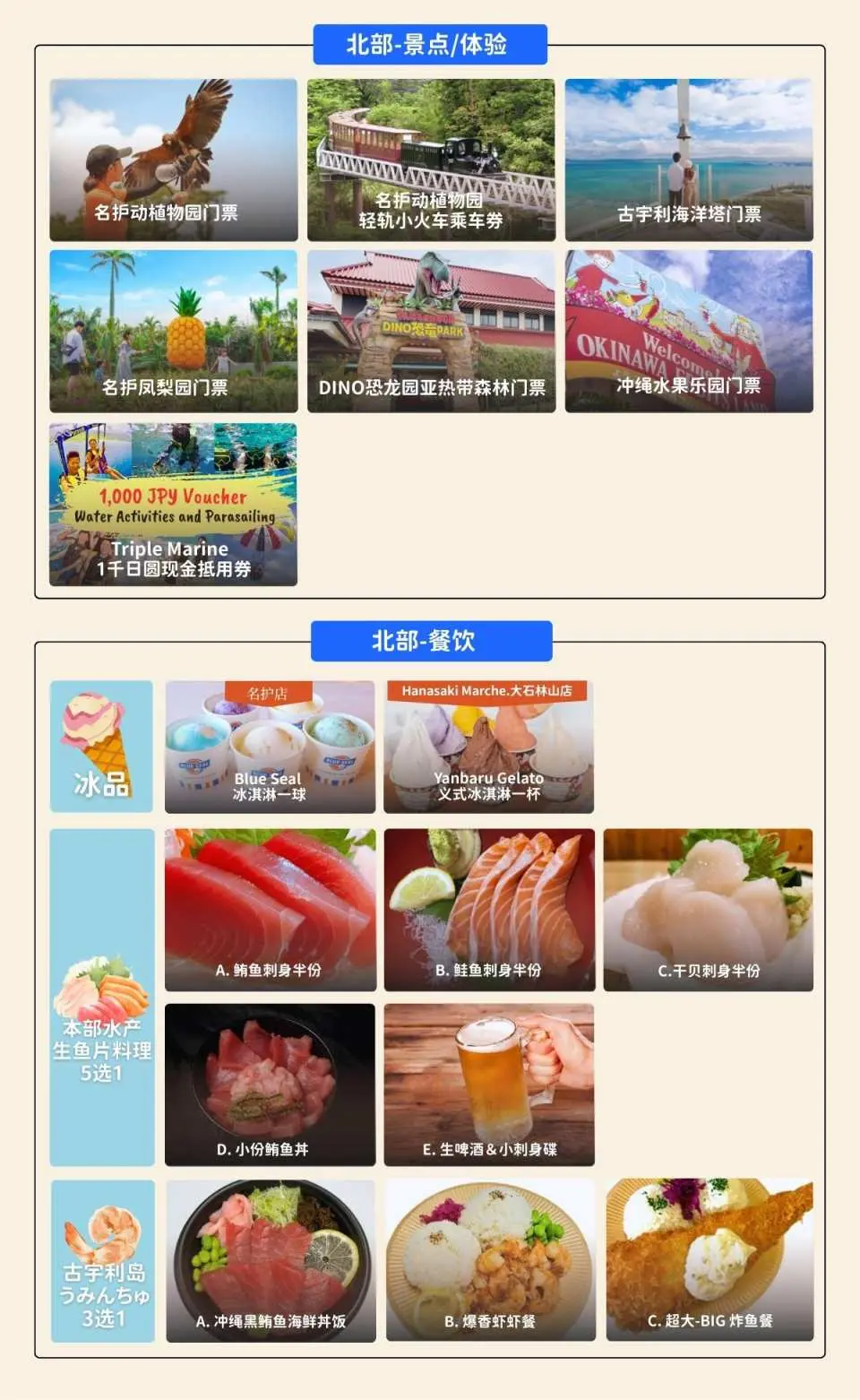 ・北部适用景点一览