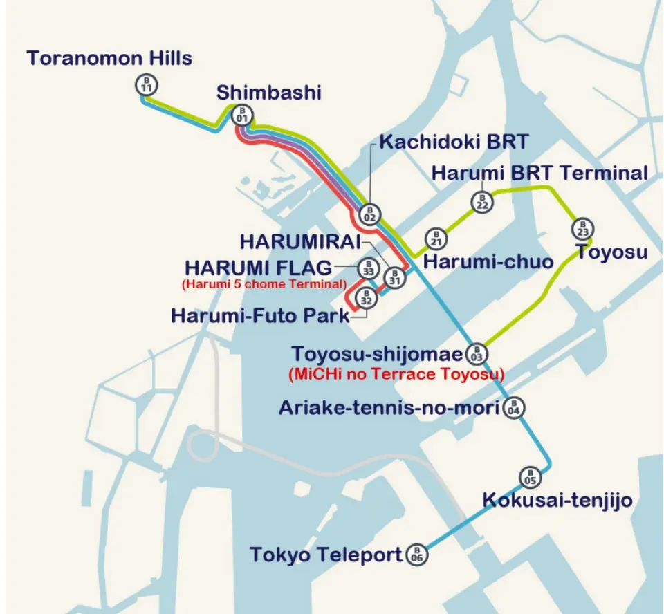 Tokyo BRT Connection Locations (English)