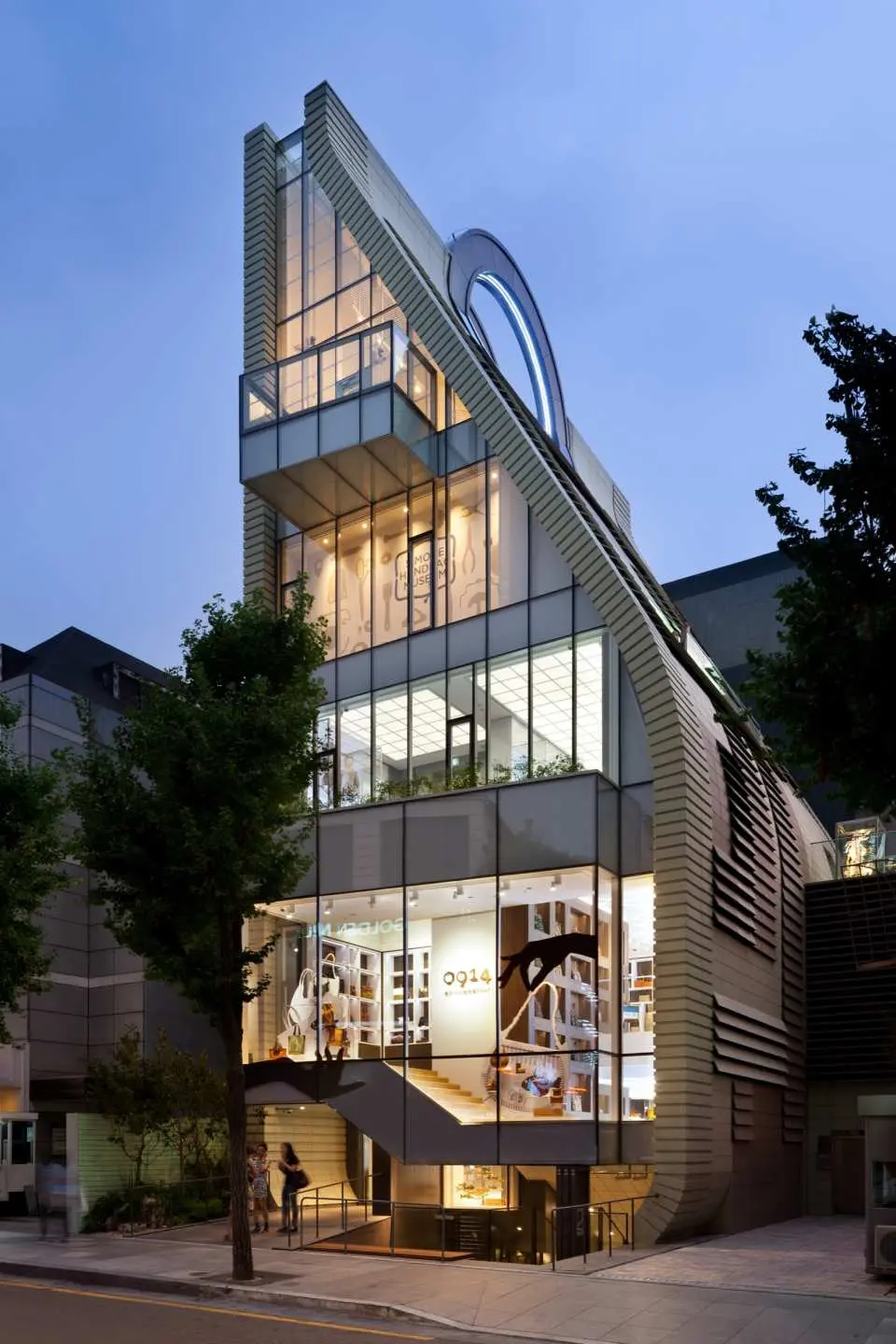Visit the stunning building shaped like a handbag