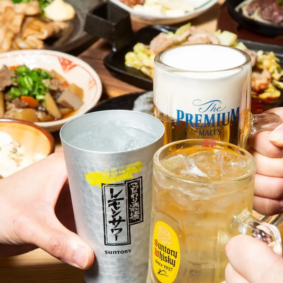 We have a wide variety of drinks on the menu, including beer, highballs, sours, wine, shochu, sake, and more! Choose from courses with all-you-can-drink options or courses with all-you-can-drink options to suit your needs.