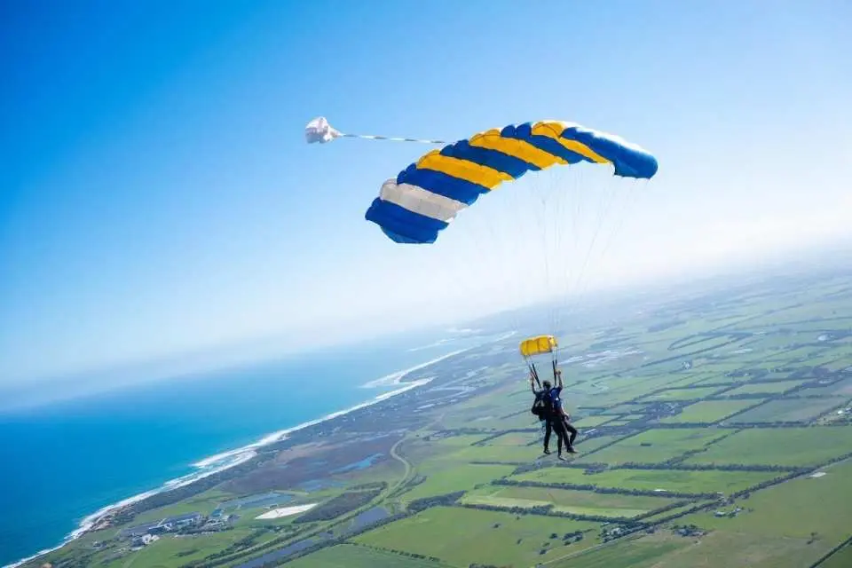 Marvel at the stunning panorama of the Great Ocean Road from the skies
