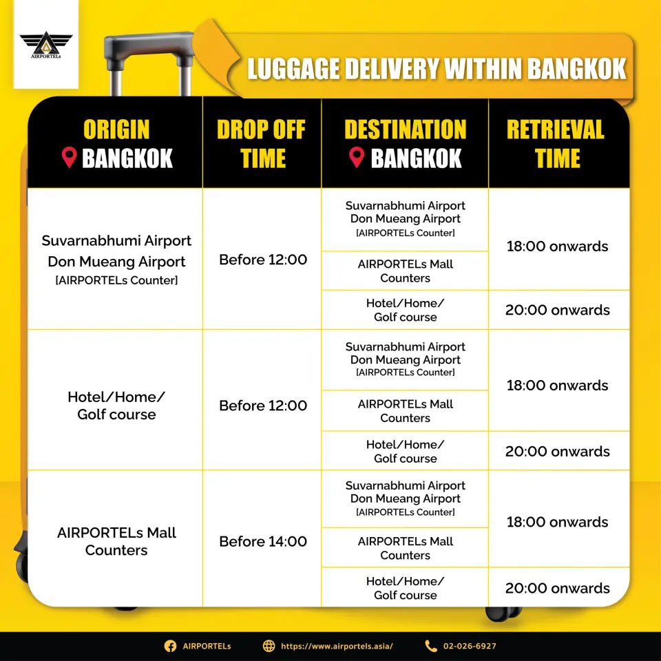 Luggage Delivery within Bangkok