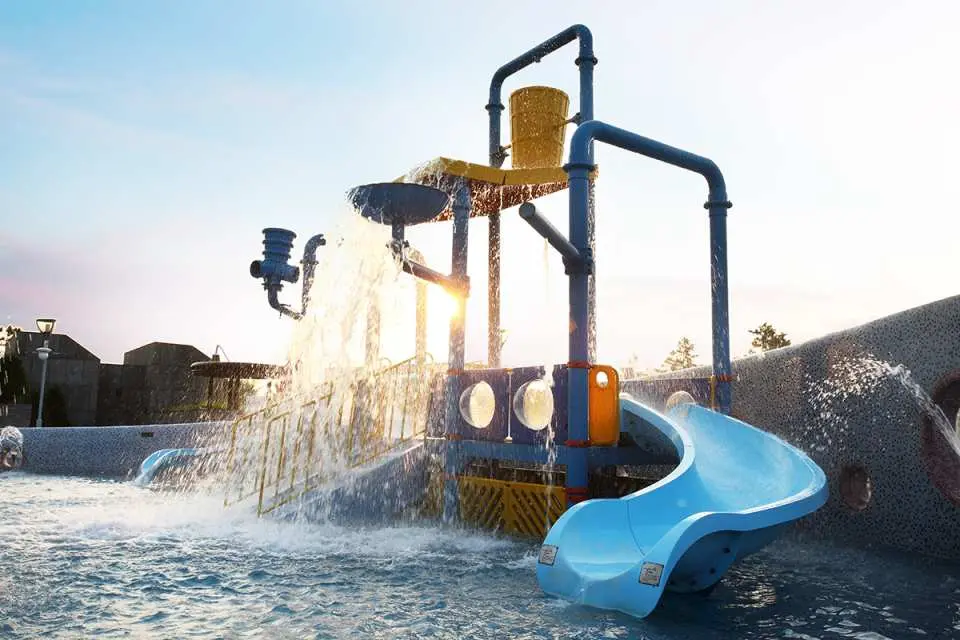 Delight in the thrilling water slides