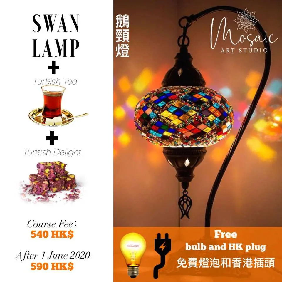 學員可現場補差額製作Swan Lamp(鵝頸燈)