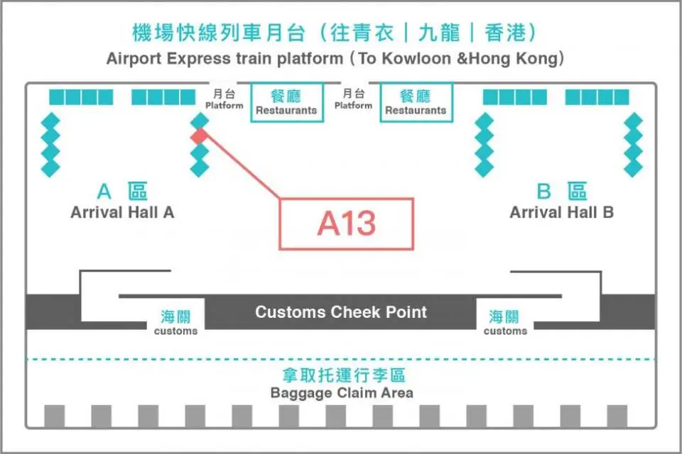 引き換え場所：香港国際空港 第1ターミナル到着ロビー A13カウンター