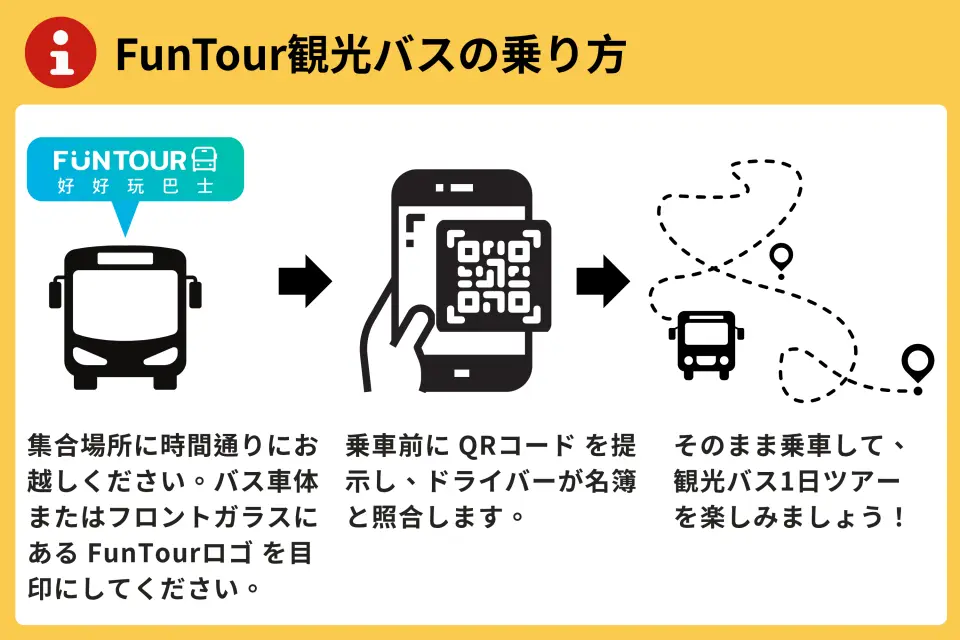 九州ファンツアー観光バスの乗り方