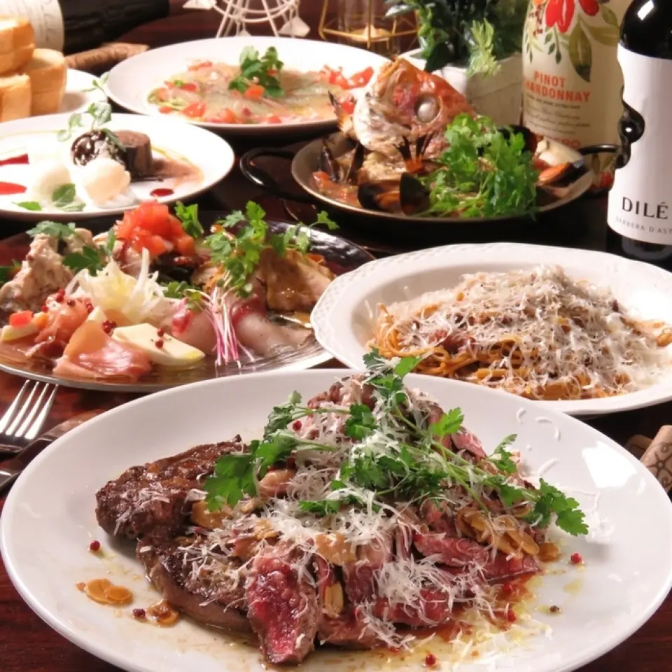 Our manager and head chef will prepare authentic Italian cuisine using the day's recommended ingredients and seasonal ingredients! We can also accommodate requests for dishes not on the menu!