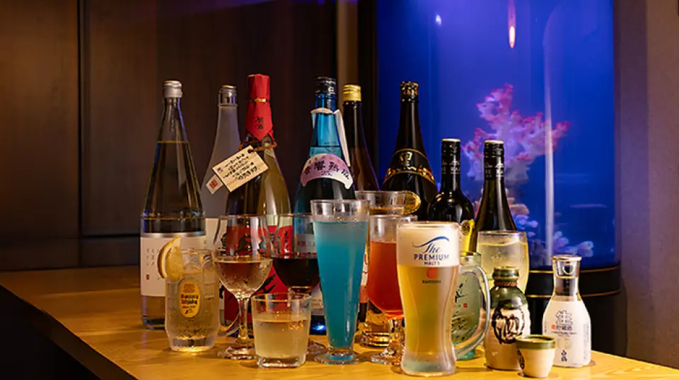 We offer a wide variety of drinks, including beer, highballs, and cocktails. We also have nearly 20 types of sake. All banquet courses come with all-you-can-drink options, making it a great value for money. We also offer all-you-can-drink single-item options, recommended for those who want to enjoy a la carte dishes. Relax and enjoy your favorite drink.