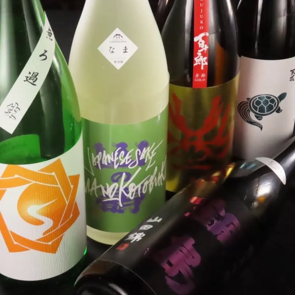 We always have eight varieties of sake on offer, which change with the seasons. The lineup changes from time to time, so it's fun to discover new flavors. We can also suggest brands that go well with your food, so please feel free to contact us. Our value-for-money courses, ranging from 3,980 yen to 7,000 yen, also include a two-hour all-you-can-drink plan, including Premium Malt's! Perfect for any banquet or gathering.