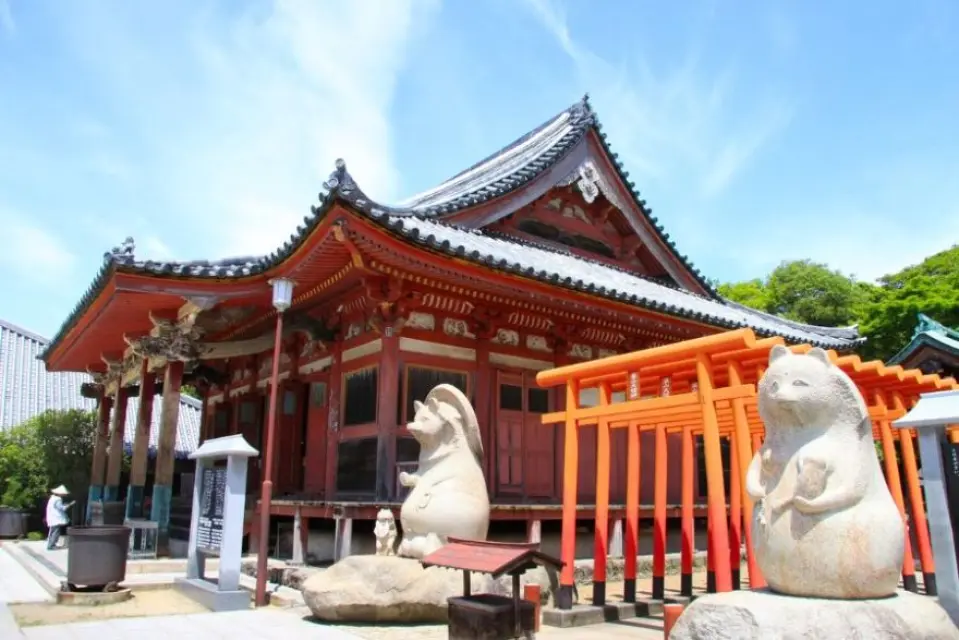 【入●四國遍路屋島寺(空海與狸貓傳說)〉入●屋島展望台(眺望瀨戶內海)〉入●千階神社~金刀比羅宮〉入●光伸免稅店〉入●高松中央商店街(或AEON購物商場)】