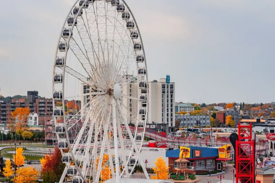 Enjoy spectacular aerial views of Niagara Falls from the iconic SkyWheel, offering 360-degree panoramic vistas of the falls, river, and surrounding landscape.