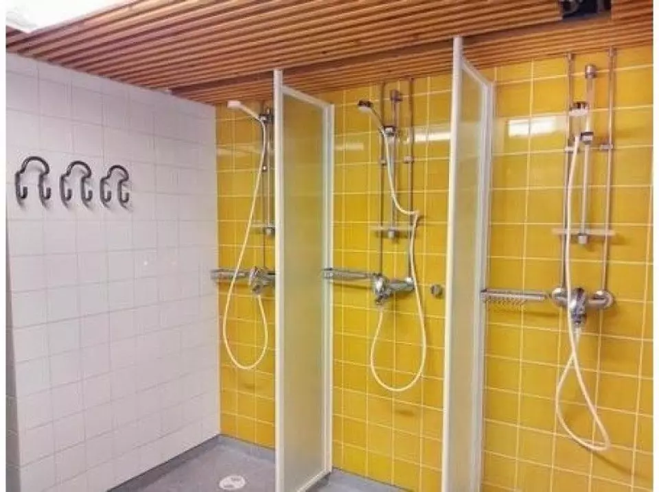 Showers and changing rooms