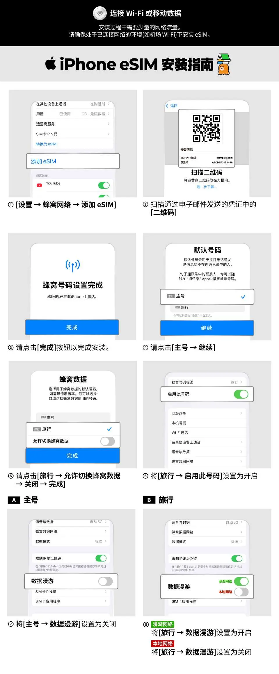 iPhone eSIM 安装指南
