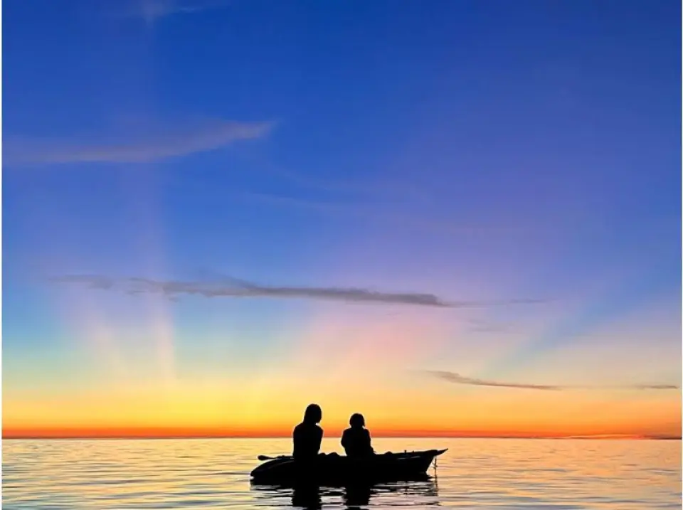 澄み切った空気が織りなす、 鮮やかな夕焼け。