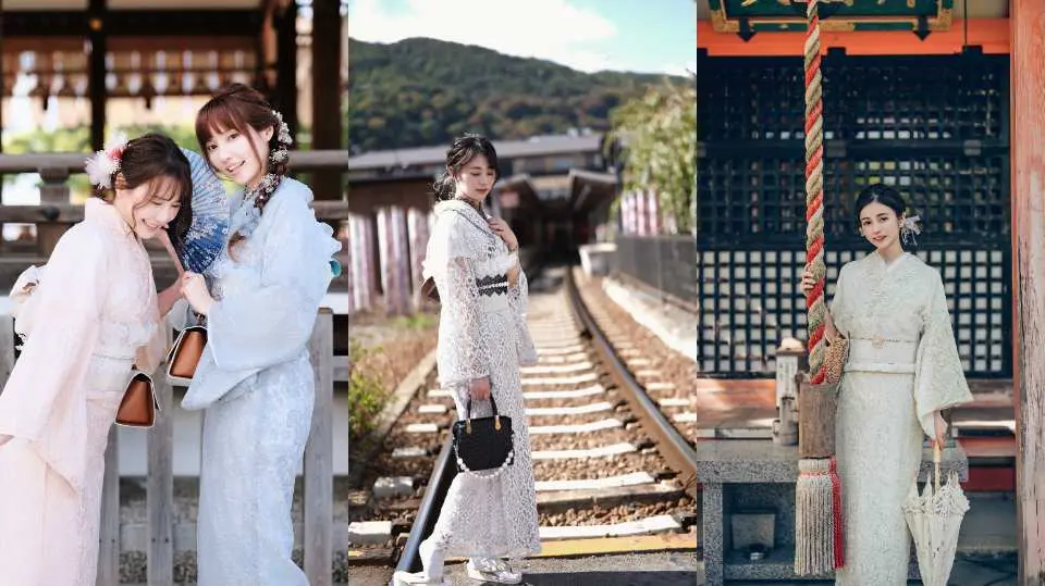 備有時下日本年輕女孩最新流行的蕾絲和服＆浴衣，也有多款配件可供選擇