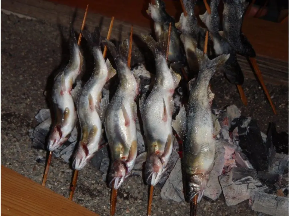 Change clothes and disband. After changing clothes, you can disband at your leisure. Optionally, we will provide you with a special "Hinokiya" sweetfish set meal, including grilled sweetfish and other local products from the Yamizo region.