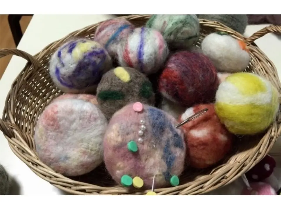 Pincushion made from wool felt