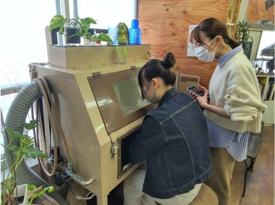 ブラスト機械も体験して下さい！