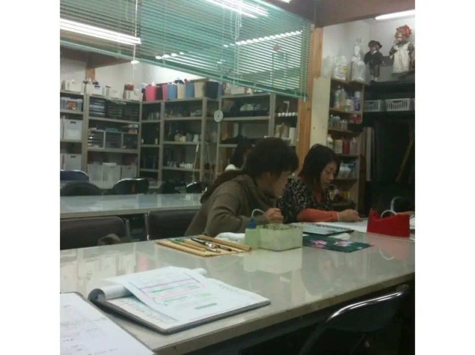 A production scene. The work is currently being produced.