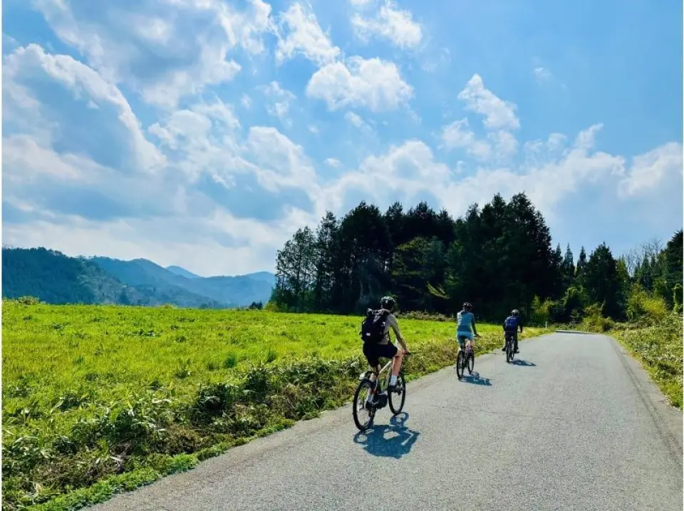 自然に囲まれサイクリング！