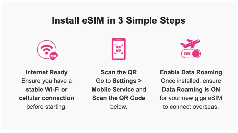 Install eSIM in 3 Simple Steps