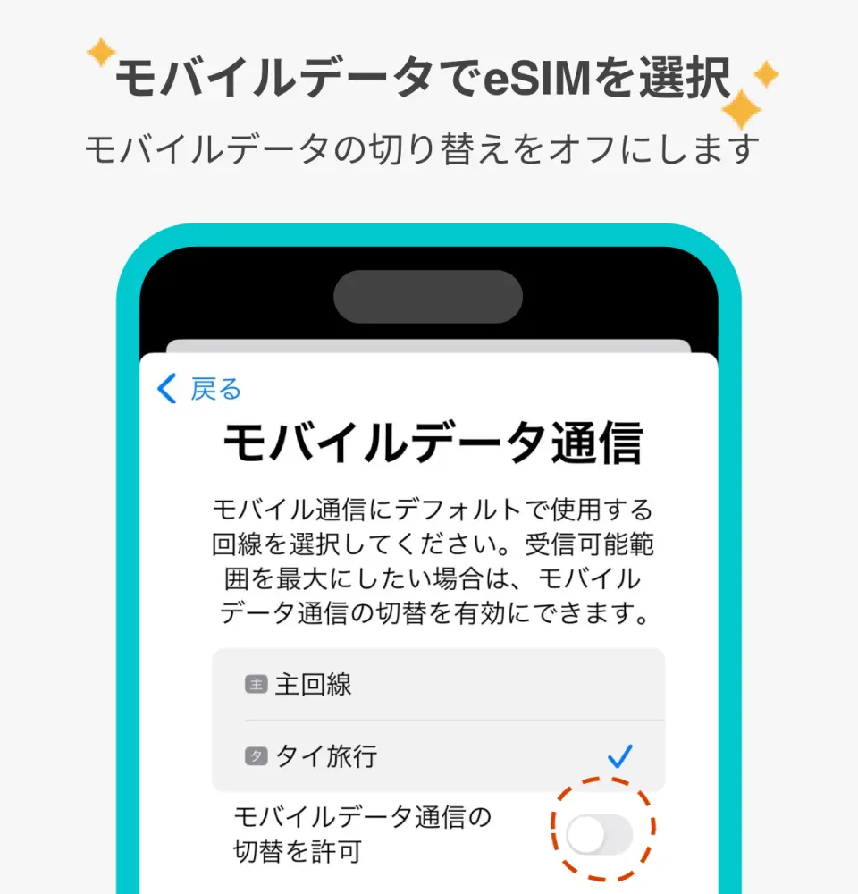 モバイルデータに eSIM を使用することを選択した場合、「eSIM モバイルデータが有効になっていません」がインターネットにアクセスできない一般的な理由です。