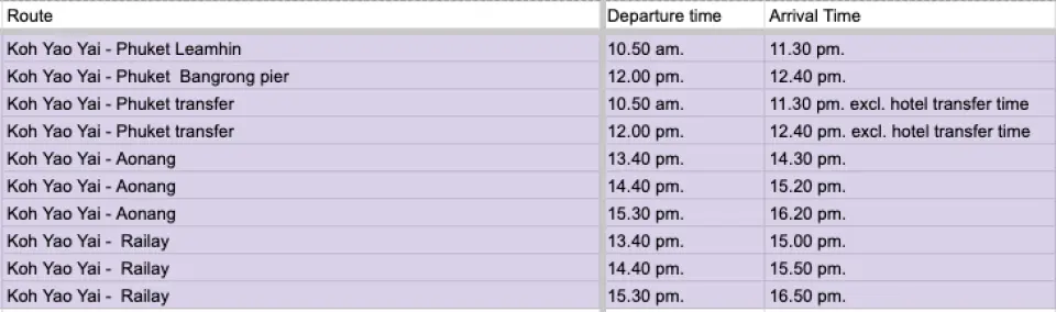 Schedule