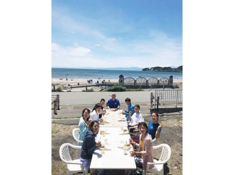 テラスから材木座ビーチが一望できます！