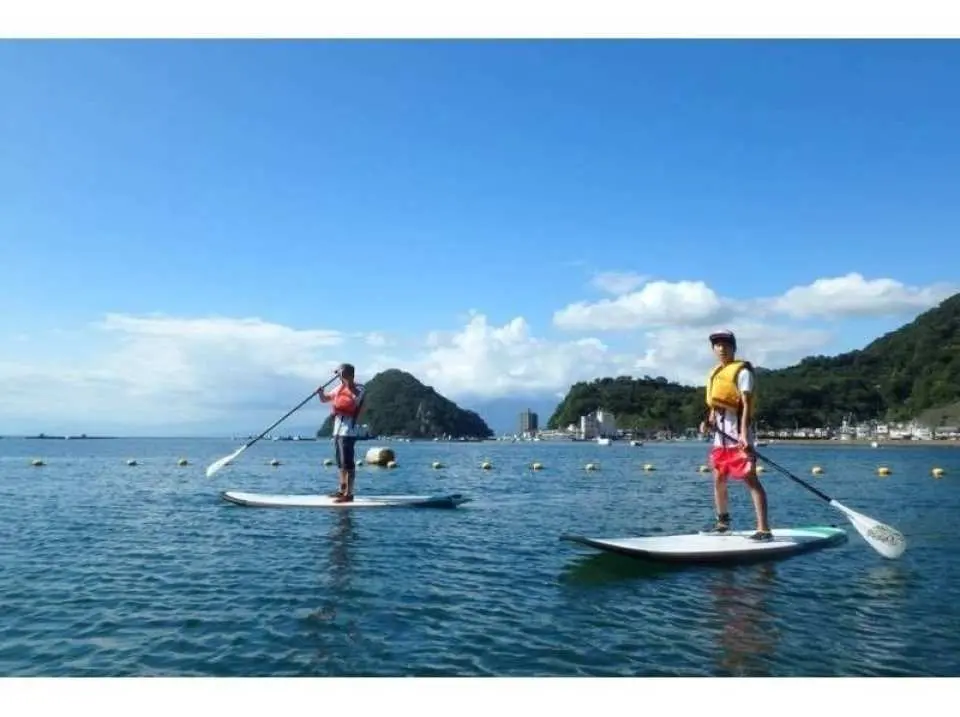 First time SUP in the quiet Uchiura Bay