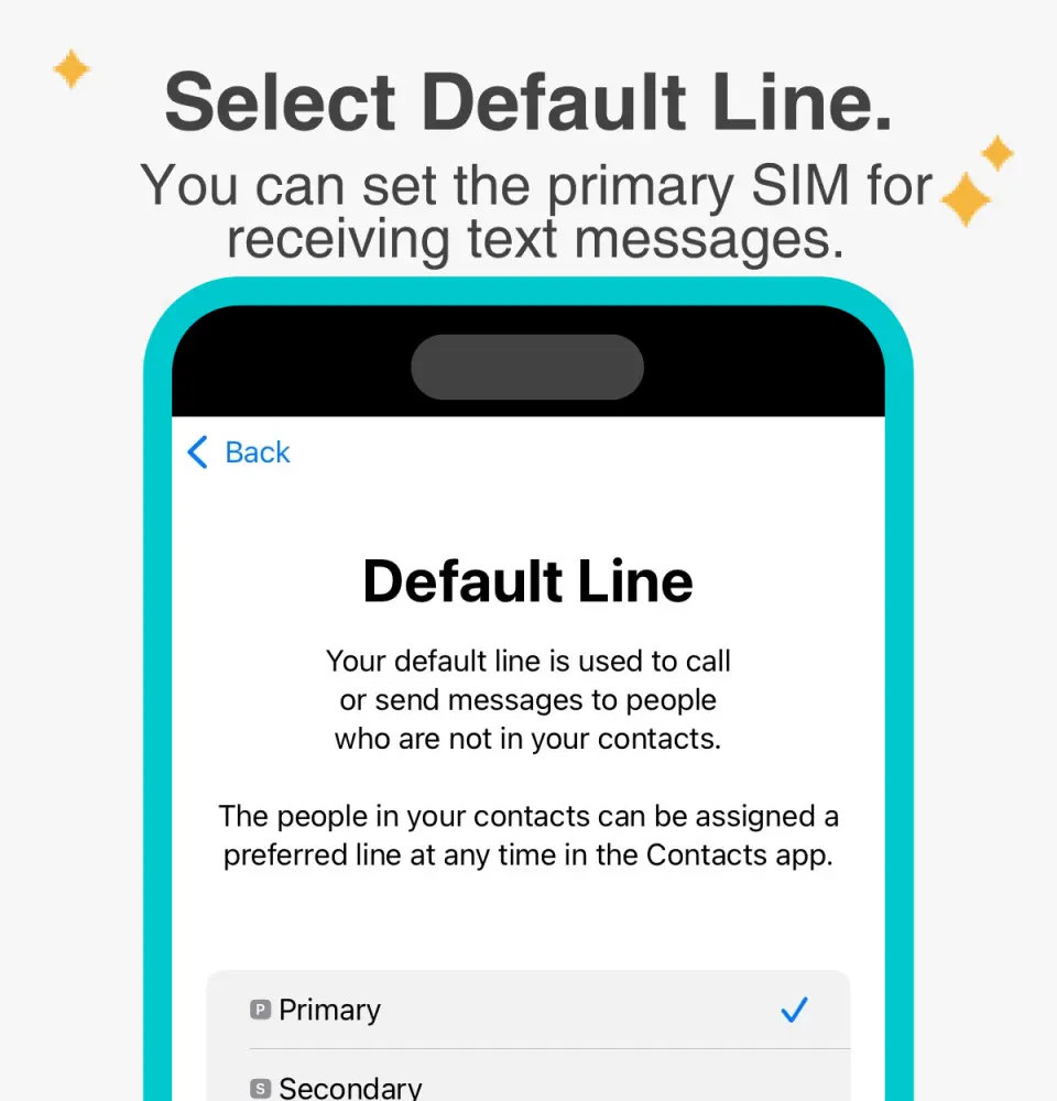 Selecting a preset number allows you to specify your primary mobile number to receive messages (you need to apply to your original telecom operator to activate international roaming for your primary mobile number before you can receive SMS messages).