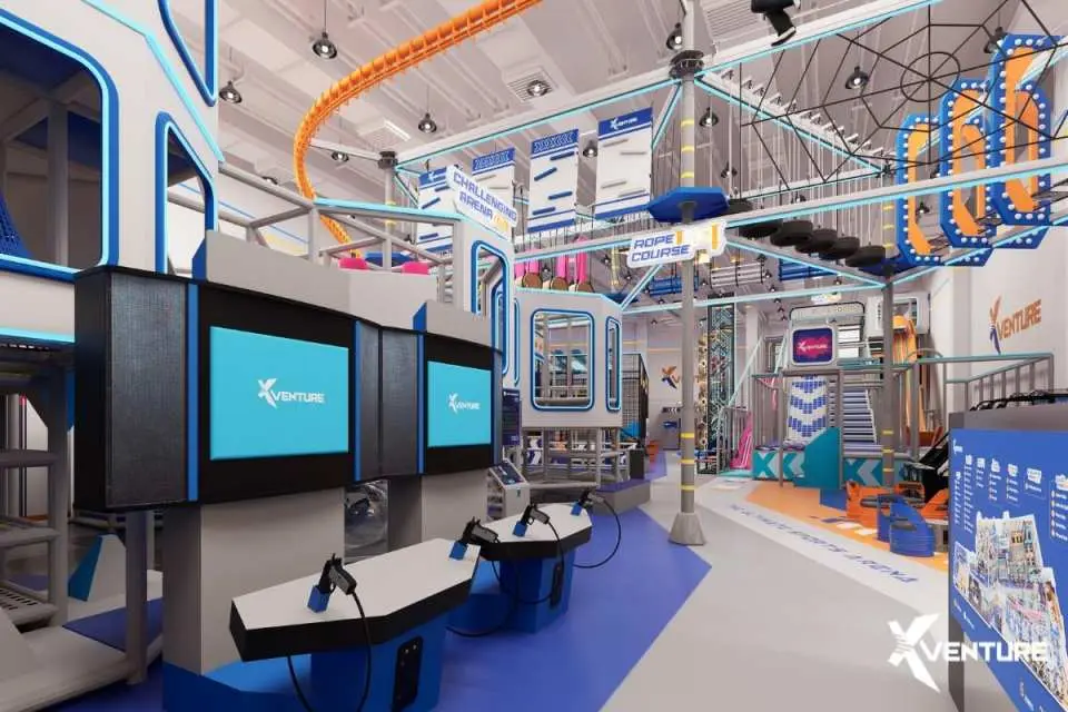 Enjoy competitive fun inside the Challenger Arena and dynamic Interactive Play zones with your active crew