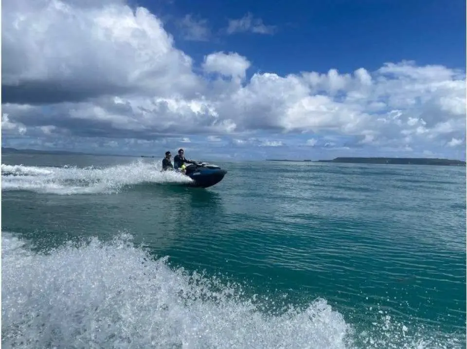 The exhilarating feeling of riding a jet ski!