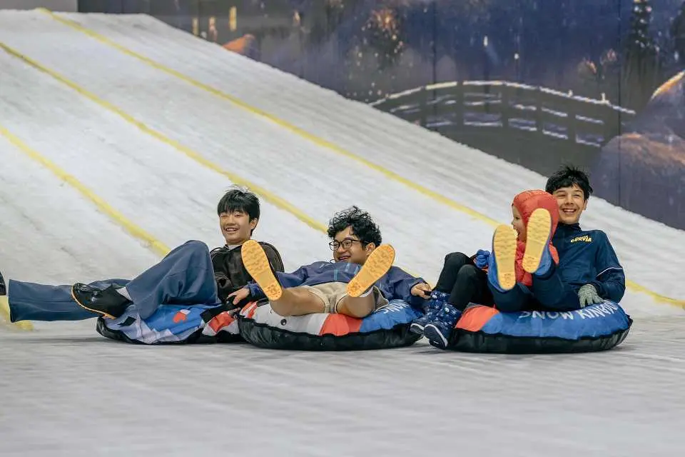 Grab a donut tube and enjoy an exciting ride down the snowy slopes!