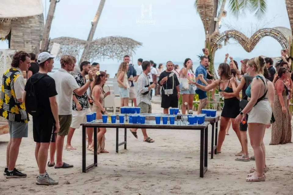 Escape to the ultimate beachfront festival experience at Harmony Beach Club, Koh Phangan!