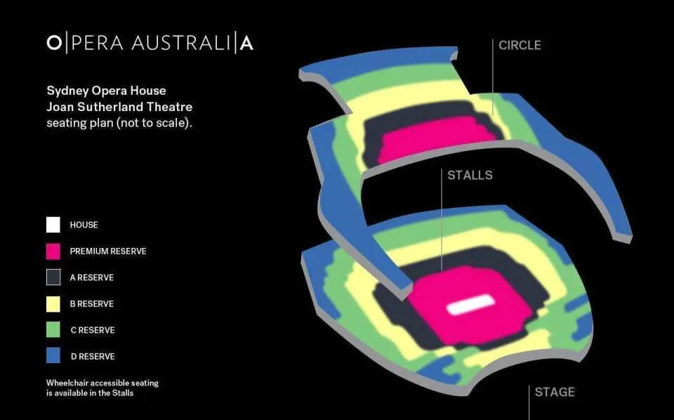 Joan Sutherland Theatre Seating Map (For Reference Only)