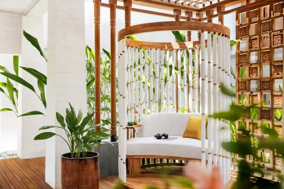 Reset Pod offers a private, calming space to help guests relax and recharge before their treatment.