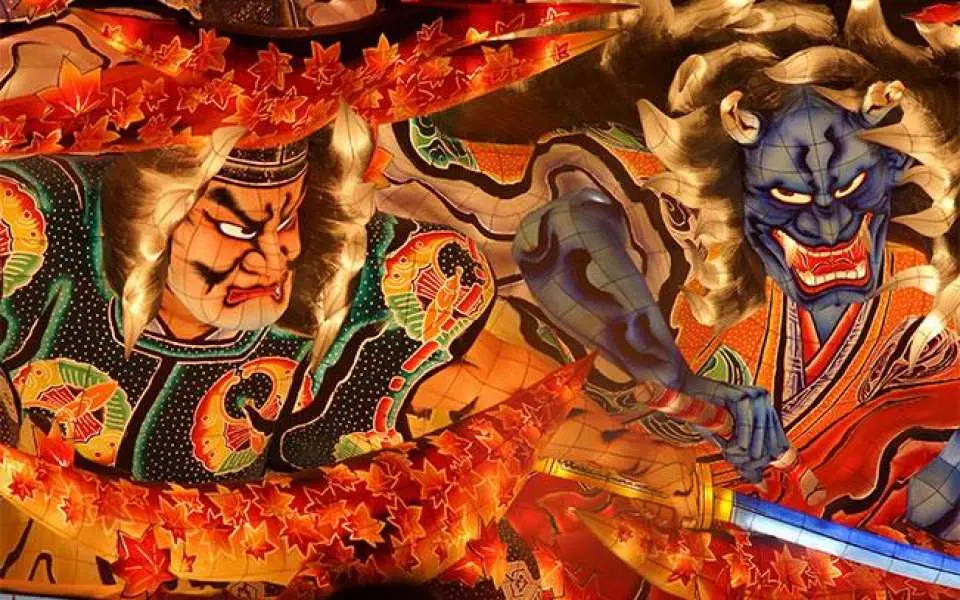 The Nebuta Festival is one of the three major festivals of the Tohoku region, held annually in Aomori City, Aomori Prefecture, from August 2nd to 7th. Giant lantern-shaped floats called "Nebuta" parade through the streets, making it a major event representing summer in Aomori and attracting many tourists from all over Japan. The biggest highlight is the gigantic Nebuta, which are about 5 meters high and 9 meters wide, and depict themes such as warriors, historical figures, and scenes from mythology. The sight of the brightly colored floats, lit up from the inside, moving through the night streets is breathtaking and offers a truly spectacular view.