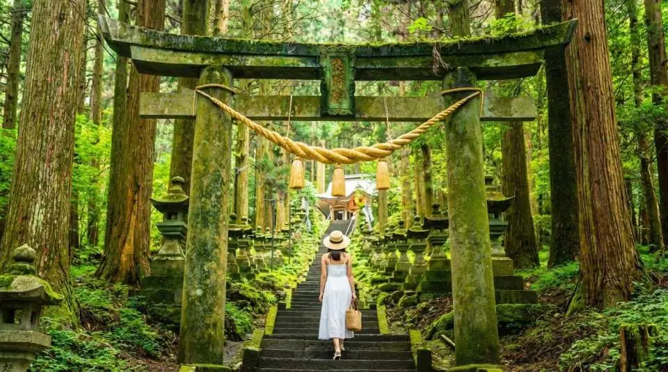 Nestled amidst verdant mountains and clear waters, the Kamishimi Kumanozha Shrine is ancient and mysterious. Walking along its paths, listening to birdsong, feeling the gentle breeze, every step feels like a dialogue with time itself. Praying, taking photos, and immersing yourself in its tranquil atmosphere—this is the ideal corner for healing the soul.