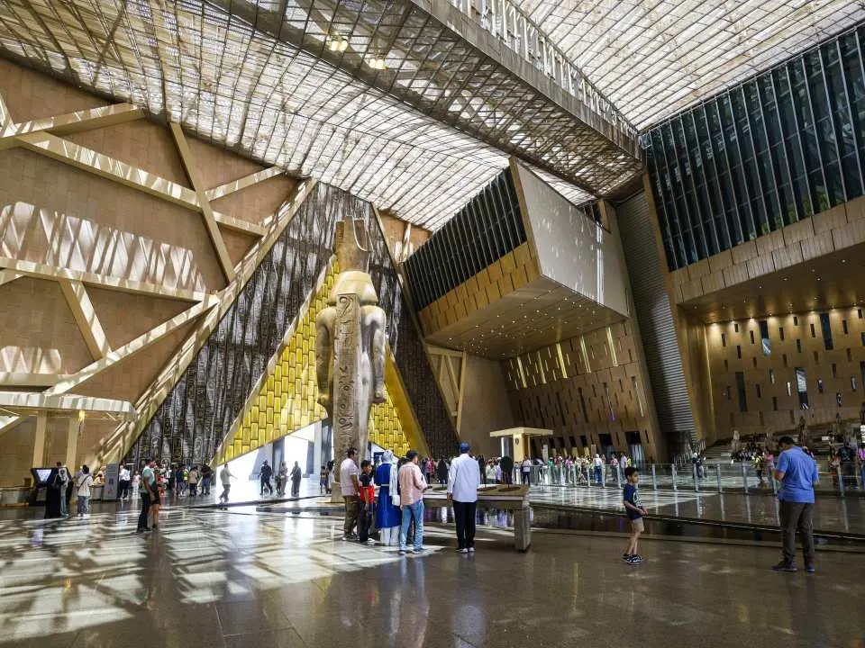 Your tour begins with pickup from your hotel or selected pickup point. Transfer time may vary depending on your hotel location, and final pickup details are confirmed one day before the activity. After meeting your guide and driver, travel by air-conditioned vehicle to begin the museum route.

Start with the Tour Museum Of Egyptian Civilization, where your guide introduces the museum visit according to the selected language and package. If your selected package includes tickets, the listed required entry is included. If the package without tickets and lunch is selected, entry fees are paid separately.

After the first museum visit, continue to the Grand Egyptian Museum Visit. Your guide leads the visit according to the confirmed package, museum access, daily timing, and local operation.

Lunch is included only if the with tickets and lunch package is selected. If the without tickets and lunch package is selected, lunch is not included. At the end of the experience, return by vehicle for drop-off.