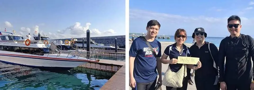 之後，前往辦理登船手續領取船票。公共船隻將橫渡大海前往努沙佩尼達島，航程約40分鐘。抵達島上後，請與司機兼導遊會面（請攜帶寫有您名字的紙條）。