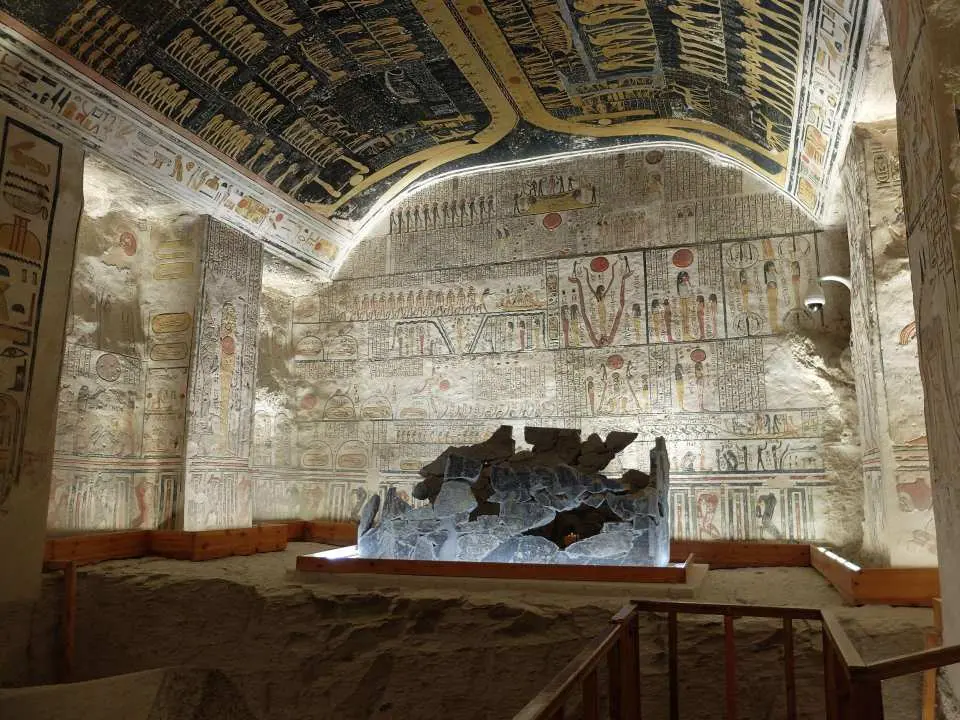 Your tour begins with pickup from your hotel or selected pickup point. Transfer time may vary depending on your hotel location, and final pickup details are confirmed one day before the activity. After meeting your guide and driver, travel by private air-conditioned vehicle to begin the West Bank tomb route.

Start with Valley Of The Kings Tour according to the selected guide language, confirmed package, ticketing process, tomb availability, site access, and local operation. Your guide introduces the area and leads the visit according to the day’s confirmed flow.

After Valley Of The Kings Tour, continue to Valley Of The Queens Tour. This visit follows the selected package, ticketing conditions, available access, and daily timing.

Lunch is included only if the with tickets and lunch package is selected. If the without tickets and lunch package is selected, lunch is not included. Entry tickets are included only when the ticket-included package is selected. At the end of the tour, return by private vehicle for drop-off.