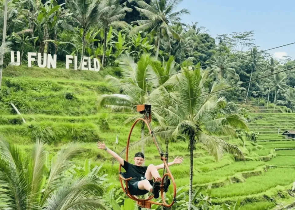 Skycycle
Cycle above the rice fields on the Skycycle, a fun and unique “fly bicycle” experience that lets you pedal through the sky. Feel the breeze, enjoy the view, and capture unforgettable photos from a whole new perspective.
