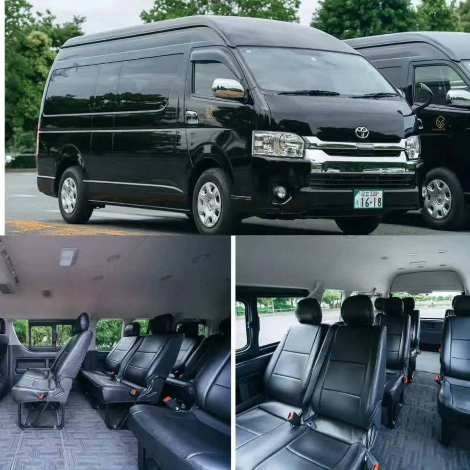 Vehicle Information: The Toyota Hiace can carry 9 people and 9 pieces of luggage.